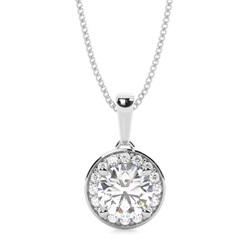 4 Prong Setting Halo Pendant
