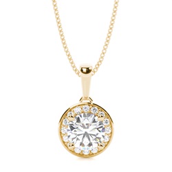4 Prong Setting Halo Pendant