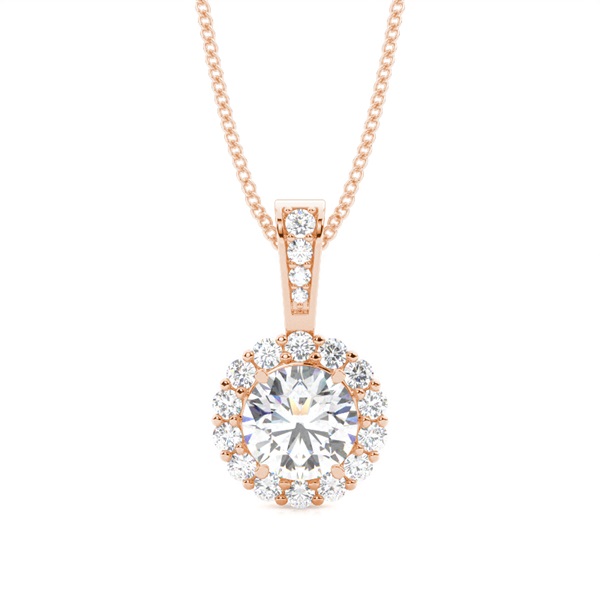 4 Prong Setting Halo Pendant