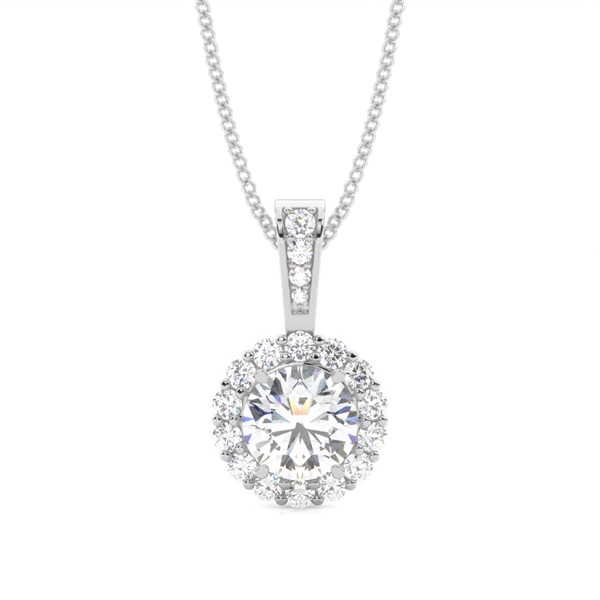 4 Prong Setting Halo Pendant