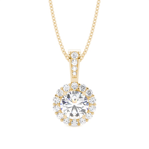 4 Prong Setting Halo Pendant