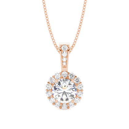 4 Prong Setting Halo Pendant