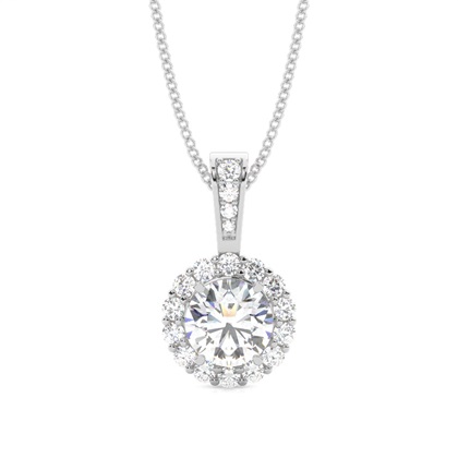 4 Prong Setting Halo Pendant