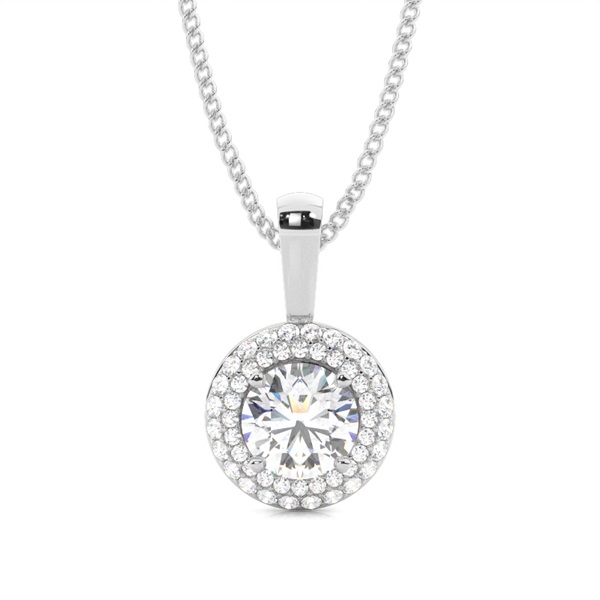 4 Prong Setting Halo Pendant