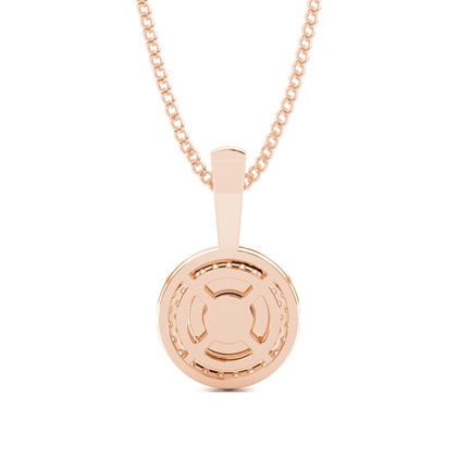 Halo-Anhänger mit 4 Krappen in schwarzer Diamantfassung