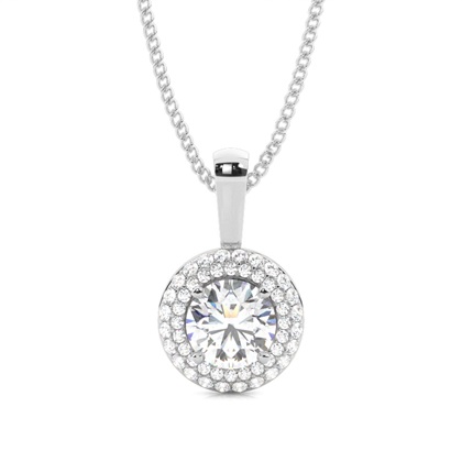4 Prong Setting Halo Pendant