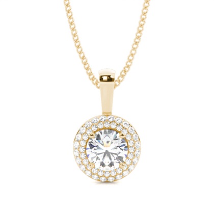 4 Prong Setting Halo Pendant