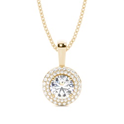 4 Prong Setting Halo Pendant
