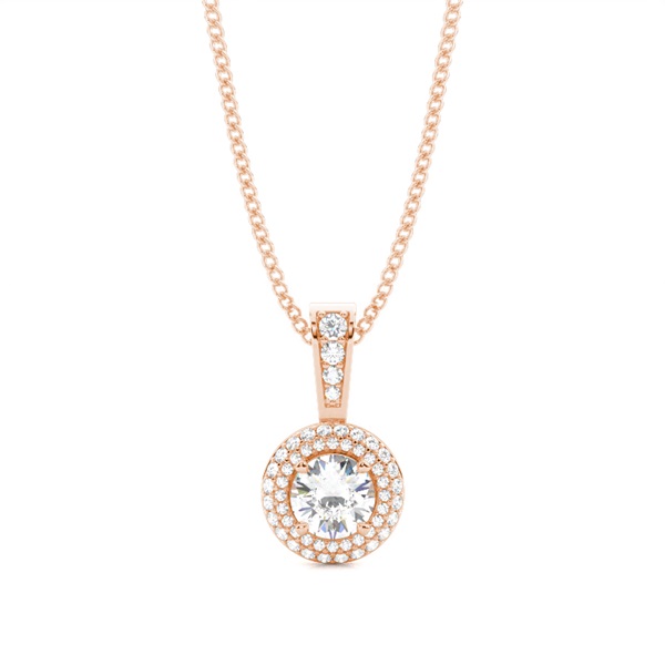 4 Prong Setting Halo Pendant