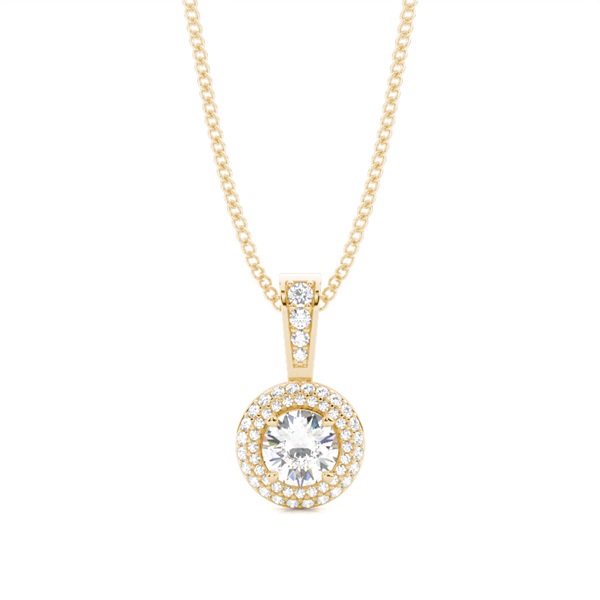 4 Prong Setting Halo Pendant
