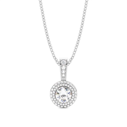4 Prong Setting Halo Pendant