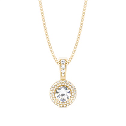 4 Prong Setting Halo Pendant