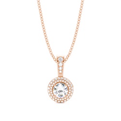 4 Prong Setting Halo Pendant