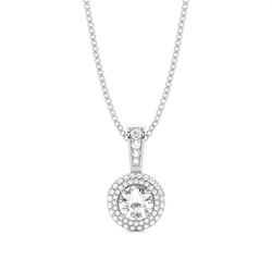 4 Prong Setting Halo Pendant