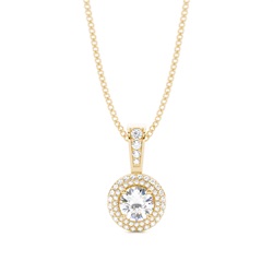 4 Prong Setting Halo Pendant