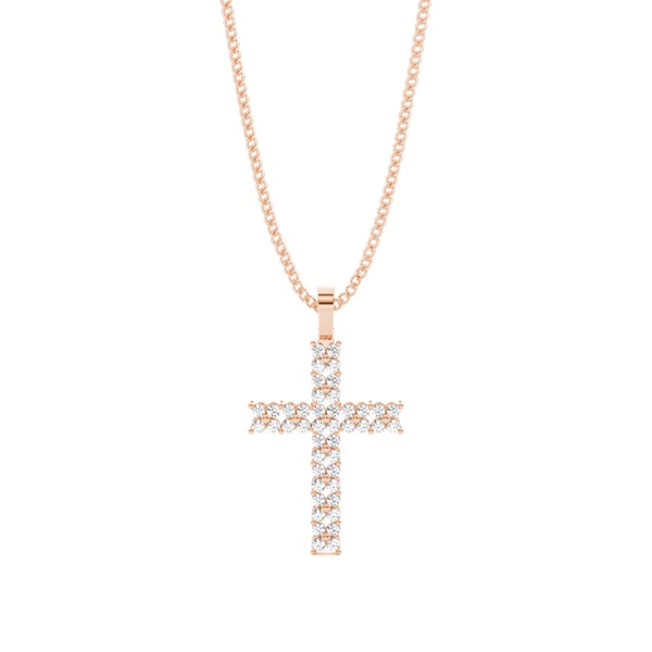 4 Prong Setting Cross Pendant