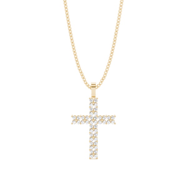4 Prong Setting Cross Pendant