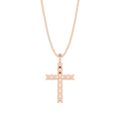 Kreuz Anhänger in einer Krappenfassung