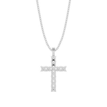 Kreuz Anhänger in einer Krappenfassung