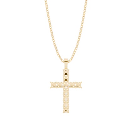 Kreuz Anhänger in einer Krappenfassung