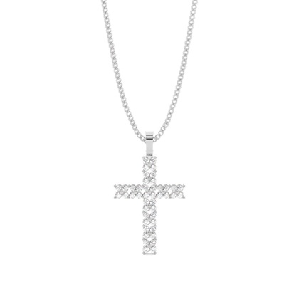 4 Prong Setting Cross Pendant