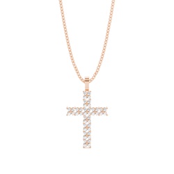 4 Prong Setting Cross Pendant