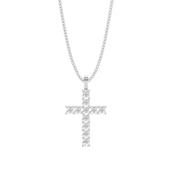 Kreuz Anhänger in einer Krappenfassung