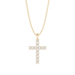 4 Prong Setting Cross Pendant
