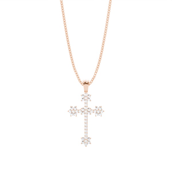 4 Prong Setting Cross Pendant