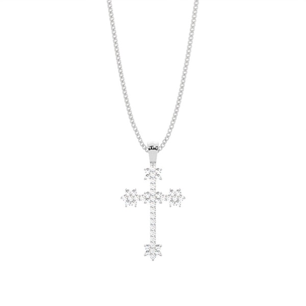 4 Prong Setting Cross Pendant