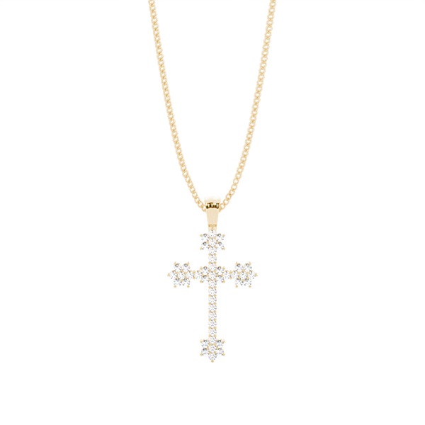 4 Prong Setting Cross Pendant