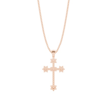 Kreuz Anhänger in einer Krappenfassung