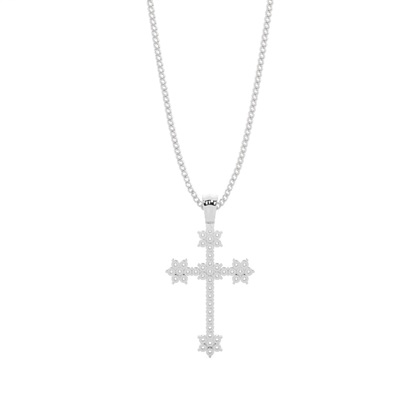 Kreuz Anhänger in einer Krappenfassung