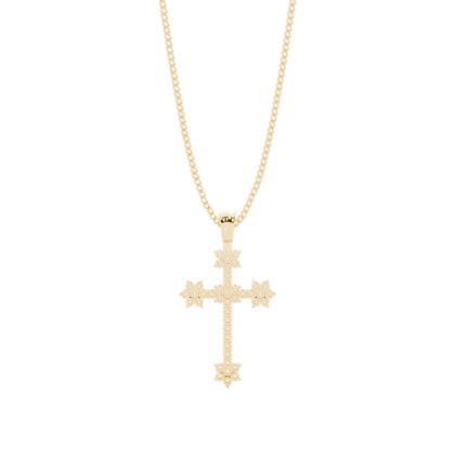 Kreuz Anhänger in einer Krappenfassung