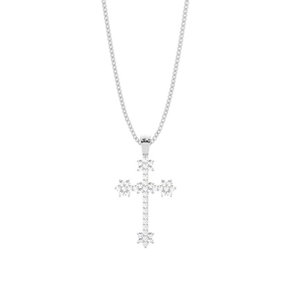 4 Prong Setting Cross Pendant