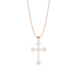 4 Prong Setting Cross Pendant