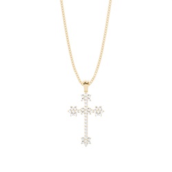 4 Prong Setting Cross Pendant