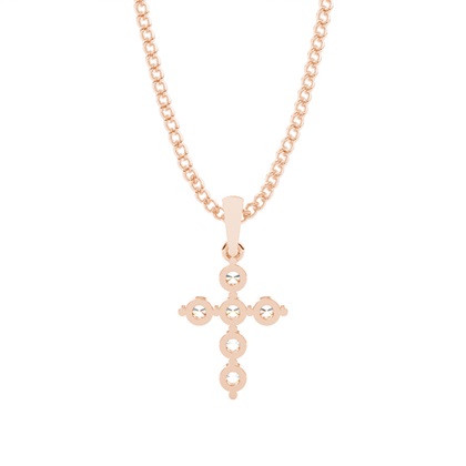 Kreuz Anhänger in einer Krappenfassung