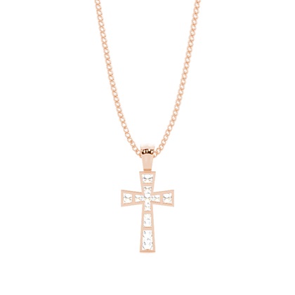 Kreuz Anhänger in einer Kanalfassung