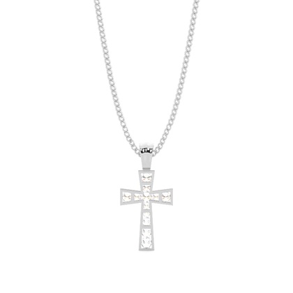 Kreuz Anhänger in einer Kanalfassung