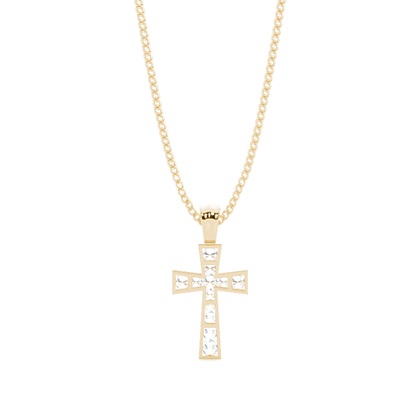 Kreuz Anhänger in einer Kanalfassung