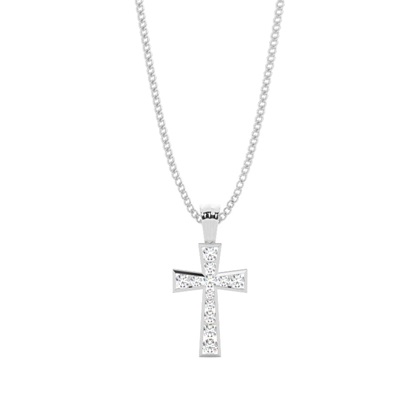 Channel Setting Cross Pendant