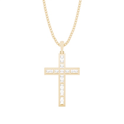 Kreuz Anhänger in einer Kanalfassung