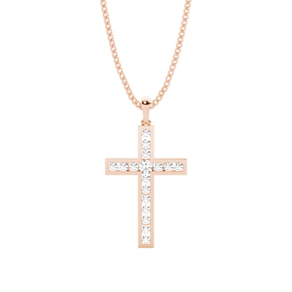 Rose Gold Diamond Pendants & Necklaces
