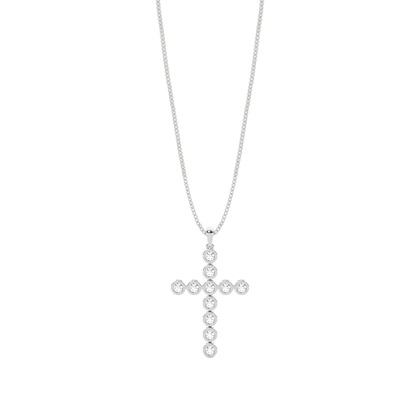 Full Bezel Setting Cross Pendant