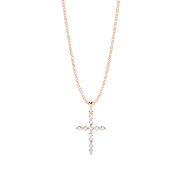 2 Prong Setting Cross Pendant
