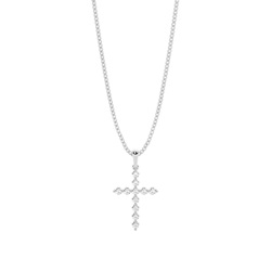 2 Prong Setting Cross Pendant