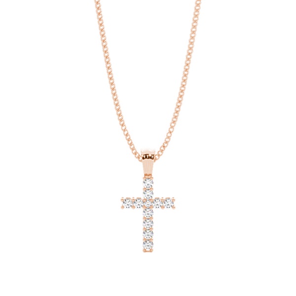 2 Prong Setting Cross Pendant