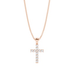 2 Prong Setting Cross Pendant