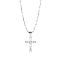 2 Prong Setting Cross Pendant
